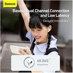 Навушники Baseus Bowie E3 Bluetooth білі - мініатюра 5