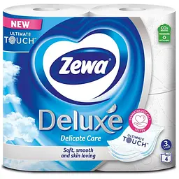 Туалетний папір Zewa Deluxe білий 3 шари 4 рулони (7322540313369)