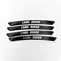 Емблема обода колеса Land Rover 4 Алюміній наклейка на диски на скотчі Чорні - мініатюра 2