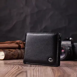 Стильний чоловічий гаманець із натуральної шкіри ST Leather 22457 чорний - мініатюра 8