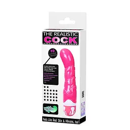 Вібратор Baile Realistic Cock, 21.8 см (рожевий) - мініатюра 7