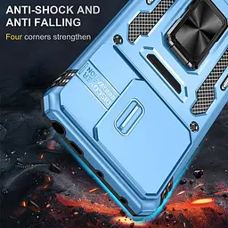 Ударостійкий чохол Camshield Army Ring для Xiaomi Poco X6 Pro Блакитний / Light Blue - мініатюра 7