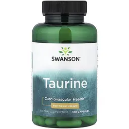 Таурин Swanson Taurine 500 mg, 100 капсул