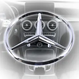 Емблема для Mercedes 104 мм / пластикова 3 пуклі - мініатюра 3
