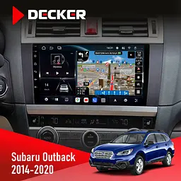 Штатна магнітола Subaru Outback 2014-2020 Decker D9-011 4x64, DSP, 4G, 360 Decker (НФ-00006433)