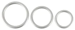 Набір ерекційних кілець You2Toys Metallic Cock Ring Set 3 шт. сріблястий - мініатюра 4