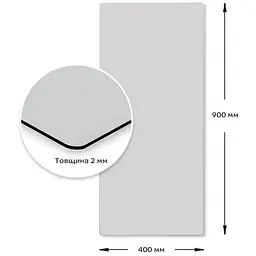Дзеркало Wall Sticker SW-00001596 акрилове самоклеюче 400х900х2 мм - мініатюра 2