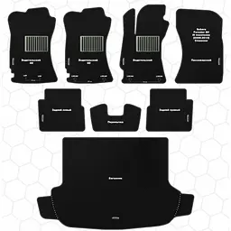 Ворсові килимки для Subaru Forester III 2008-2012 з підп'ятником 5 шт (Magnum) - мініатюра 2