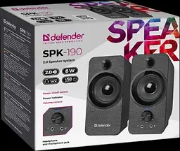 Колонки 2.0 SPK-190, Black, 8 Вт Defender teh0021051 - мініатюра 3