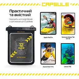 Водонепроникний чохол для планшета та документів, універсальний, IPX8 занурення до 30м, захист від води, захисний кейс від піску та пилу, для підводної зйомки, плавання, дайвінгу, пляжу та подорожей, оригінал ArmorStandart (ARM84420) - мініатюра 6
