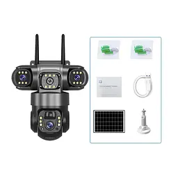 IP-камера вулична з акумулятором та потрійним об'єктивом XON 4G 8000mAh Solar 1080P SmartCam (TCBSM23VB 3992) Чорна - мініатюра 10