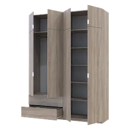 Розпашна Шафа для одягу Doros Лукас Дуб Сонома 180х50х240 (80737731) - мініатюра 2