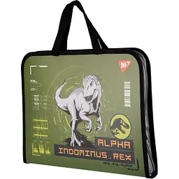Папка-портфель Yes Jurassic World FC на блискавці з тканинними ручками хакі (492242) - мініатюра 2