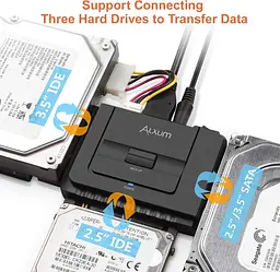 Адаптер Alxum SATA/IDE на USB 3.0 для підключення HDD та SSD 2.5"/3.5" - мініатюра 6