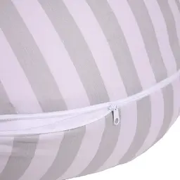 Подушка для вагітних та годування MirSon №5019 Color Line Stripe White Gray 30х170 см біло-сіра (2200010969795) - мініатюра 3