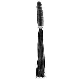 Флогер Fetish Tentation Whip with Dildo Handle, 45 см (чорний)