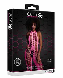 Бодістокінг Ouch! Bodystocking With Halterneck Pink, XS/XL - мініатюра 3