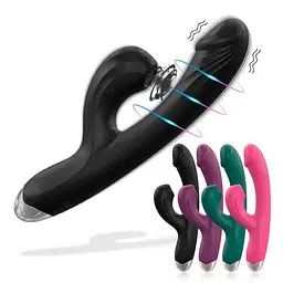 Вібратор з 20 режимами стимуляції клітора і точки G USB 21,3 см Чорний - мініатюра 2
