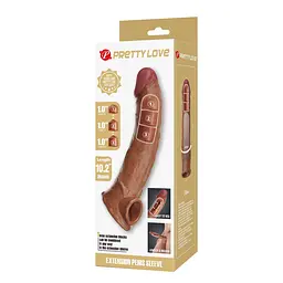 Насадка на пеніс Pretty Love Extension Penis Sleeve, 26 см (коричневий) - мініатюра 9