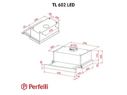 Витяжка Perfelli TL 602 BL LED - мініатюра 12