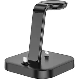 Бездротовий зарядний пристрій Hoco Graceful Magsafe 3in1 Wireless Fast Charger 15W CW43 Black [97883]