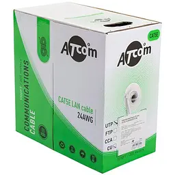 Кабель мережевий Atcom FTP 305м cat.5e Standart CCA (3801)