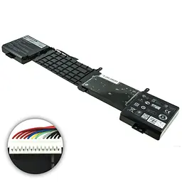 Акумулятор для ноутбука Dell 6JHDV (Alienware 17 R2, Alienware 17 R3, P43F) 14.8V 6000 mAh 92Wh Black - мініатюра 2