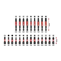 Набір біт Einhell біт і головок, 1/4", 28шт, кейс (108703) - мініатюра 4