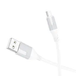 Кабель для заряджання USB Borofone BX101 Creator USB-MicroUSB 2.4A 1 м Білий - мініатюра 3