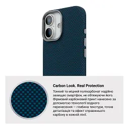 Чохол ArmorStandart LikeCarbon2 MagCase для Apple iPhone 17 Kevlar Dark Blue - мініатюра 7