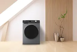 Прально-сушильна машина Hitachi фронтальна, 8(5)кг, 1400, A, 60см, дисплей, пара, інвертор, cріблястий - мініатюра 2