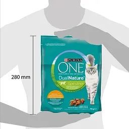 Сухий корм для дорослих котів Purina One Adult Dual Nature Spirulina з куркою 750 г (12462855) - мініатюра 3