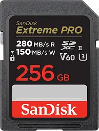 Карта пам'яті SD 256GB C10 UHS-II U3 R280/W150MB/s Extreme Pro V60 SanDisk teh0013744