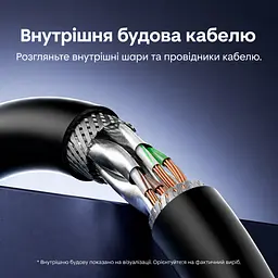 Патч-корд Ethernet Vention 1 м LAN-кабель RJ45 8P8C на обох кінцях Cat8 теоретично до 40 Гбіт/с за підтримки 40GBASE-T обома портами та відповідності всіх компонентів мережевого каналу Cat8 подвійне екранування SFTP гнучка оболонка з ПВХ смуга пропускання 2000 МГц чорний (IKRBF) - мініатюра 11