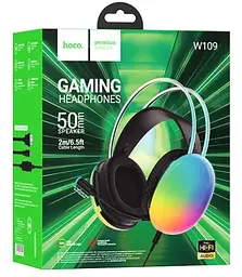 Навушники Hoco W109 Rich gaming headphones Black - мініатюра 4