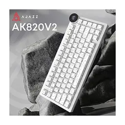 Клавіатура Ajazz AK820 V2 White Peach Switch Wireless/Bluetooth/USB UA White (AK820-V2-WP-S-W) - мініатюра 6