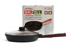 Сковорода чавунна Brizoll Optima Lids O2440P-C 24 см - мініатюра 4