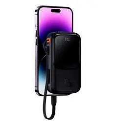 Портативний акумулятор Baseus Qpow Pro 20000 mAh 20 W iP PPQD040001 чорний - мініатюра 2