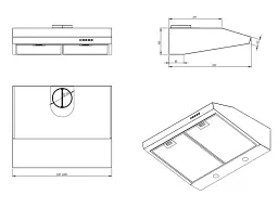 Витяжка вбудована Akpo WK-12 K 60 270 B White - мініатюра 3