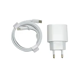 Зарядний пристрій USB-C 35W з кабелем Type-C, адаптер для телефону, білий