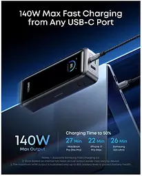 Портативний акумулятор (павербанк) Anker Prime 26250mAh 300W (A110AH11) чорний - мініатюра 5