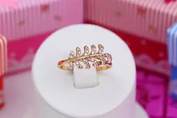 Кільце Xuping Jewelry гілка акації р 18 золотисте
