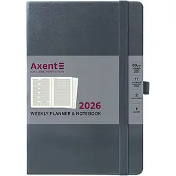 Щотижневик Axent 2026 Prime Strong 145 x 210 мм сірий (8507-26-62-A) - мініатюра 2