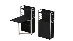 Стіл книжка з етажеркою Практик 1 Ferrum-decor 1200x640x990 Білий метал ДСП Сосна Кембра 16 мм (FRD-104620)