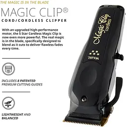 Машинка для стрижки Wahl Magic Clip Cordless 5 star чорна (3026434) [176307] - мініатюра 8