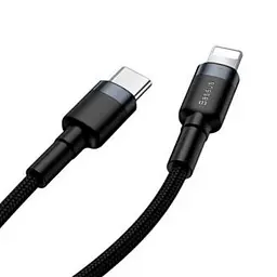 Кабель Baseus Cafule Cable Type-C to Lightning PD 18W 1m CATLKLF-G1 Black - мініатюра 2