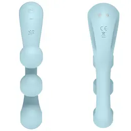 Вібратор для потрійної стимуляції Satisfyer Tri Ball 2 20.5 см блакитний - мініатюра 13