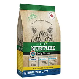 Сухий корм для стерилізованих котів Pure Nurture Daily Chicken with Barley Sterilized Cats Холістик з куркою 8 кг