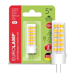Лампочка Eurolamp LED силікон G4 5W 500Lm 400 (LED-G4-0540(12)) - мініатюра 2