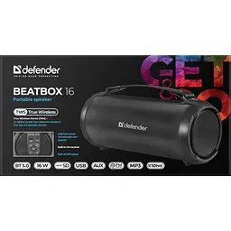 Акустична система Defender 1.0 Beatbox 16 16Вт, BT/FM/TF/USB/AUX/TWS - мініатюра 4